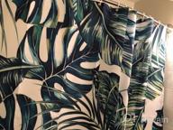 img 1 attached to LIVILAN Tropical Shower Curtain, Green Shower Curtain, Plant Shower Curtain, Leaf Shower Curtain, Botanical Shower Curtain Set With 12 Hooks, 72X84 Inches, Jungle Bathroom Decor review by July Sin