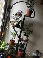 img 1 attached to POTEY 6 Tier Metal Half Heart Shape Ladder Plant Stand Rack For Indoor Plants Home Patio Lawn Garden review by Jonathan Cartwright