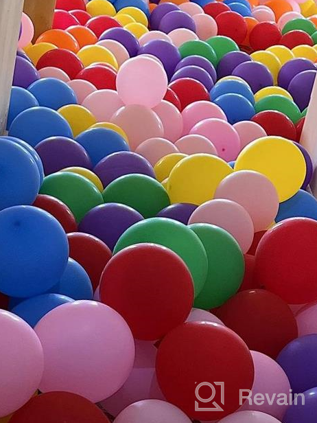 img 1 attached to Colorful Decorations Delight: Prextex 12-Inch Rainbow Balloons, 450-Ct Pack For Weddings, Birthdays, Graduations, And More review by Eric Nelson