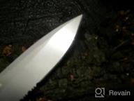 img 1 attached to Steinbrucke EDC Knife: 3.4'' Sandvik 14C28N Serrated Blade, G10 Aluminum Handle & Glass Breaker - Perfect Men Gift For Camping & Outdoor! review by Kevin Hernandez