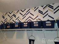 img 1 attached to Gray Chevron Stripe Peel And Stick Wallpaper By RoomMates - 20.5" X 16.5 Feet review by Chris Kirby