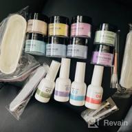 img 1 attached to Morovan Dip Powder Nail Kit Starter: 8 Colors Glow In The Dark Manicure Set For French Nails Art review by Lance Jenkins