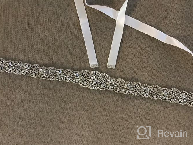 img 1 attached to Lovful Bridal Belt: 22In Rhinestone Wedding Dress Sash With Crystal Ribbon For Women review by James Nielsen