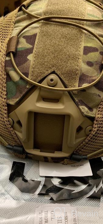 img 1 attached to OneTigris Multicam Helmet Cover For Fast Helmets In Size M/L And L/XL - Protect Your Headgear With Cloth Cover In Multicam Print review by Louis Abrams