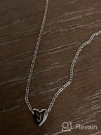 img 1 attached to 💖 Charming Turandoss Tiny Initial Heart Necklace: Perfect Girls' Jewelry review by Alexandra Griego