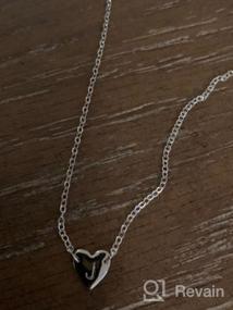 img 7 attached to 💖 Charming Turandoss Tiny Initial Heart Necklace: Perfect Girls' Jewelry