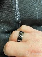 картинка 1 прикреплена к отзыву 🗡️ Вальили Нордическое викингское символьное кольцо со спиннером: нержавеющая сталь/золото/черный - идеальный подарок для мужчин/женщин (размеры 7-13) от Muhammad Balding
