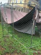 img 1 attached to PawHut Dog Kennel Outdoor Heavy Duty Playpen With Galvanized Steel Secure Lock Mesh Sidewalls And Waterproof Cover For Backyard & Patio, 13' X 13' X 7.5' review by Tressy Rakowiecka
