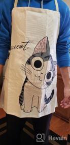 img 7 attached to Фартук с милым мультяшным котом для детей - хлопковый кухонный фартук для выпечки в японском стиле от Phantomon