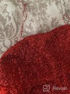 img 1 attached to Burgundy Spandex Stretch Banquet Chair Cover With Metallic Glitter Dining Event Slipcover For Wedding Party By Efavormart review by Amy Moore