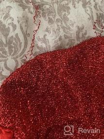 img 5 attached to Burgundy Spandex Stretch Banquet Chair Cover With Metallic Glitter Dining Event Slipcover For Wedding Party By Efavormart