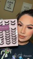 img 1 attached to 20 Pairs Pack LANFLOWER Clear Band False Lashes - Natural Look Cat Eye Russian Strip Multi-Layers Messy Fluffy Faux Mink Eyelashes 4 Styles review by Paul Vanlaere