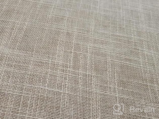 img 1 attached to Maxmill Flaxy Faux Linen Tablecloth: 2-Tone Slubby Texture, Wrinkle Resistant & Soft For Kitchen Dining Events - 70 Inch Round review by Brian Crockett
