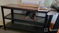 img 1 attached to Maximize Your Space With HOOBRO'S 3-In-1 Coat Rack Shoe Bench: Rustic Brown And Black Entryway Storage Bench With Coat Hooks And Shoe Rack Organizer review by Tim Sterling