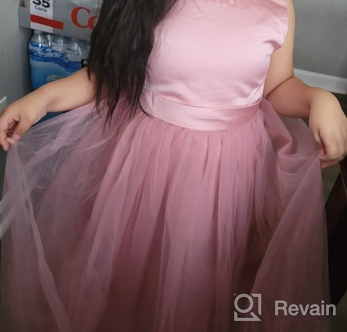 img 1 attached to Stunning NNJXD Sleeveless Princess Pageant Dresses For Little Girls With Elegant Embroidery And Prom Ball Gown Style review by Sharon Prasad