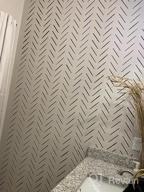 img 1 attached to STENCILIT® Herringbone Simple Wall Stencil For Painting XL 22X40 In Large Stencil For A Modern Wall Decor Herringbone Wall Stencil For Painting Large Pattern review by Gary Stringfield