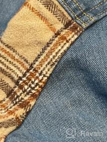 img 8 attached to Vintage Trucker Shacket Jacket: KANCY KOLE Jean Plaid Denim Button Down