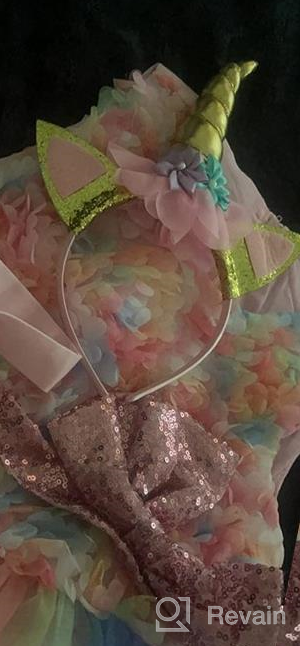 img 1 attached to Enchanting Princess Tulle Dress: 3D Flowers, Rainbow Birthday, Pageant, and Wedding Partywear review by Shawna Sparks