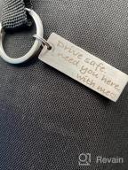 img 1 attached to Custom Engraved Silver FAINOL Boyfriend Keychain review by Malik Berry