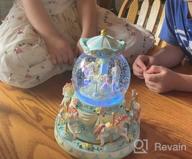 img 1 attached to Enchanting Carousel Snow Globe Gift With Music, Light, And 8 Horses - Perfect Present For Christmas, Valentines Day Or Birthday - Ideal For Daughter, Wife, And Kids review by Jon Thawngzauk