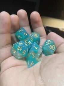 img 5 attached to UDIXI Polyhedral 7-Die D&D Dice Set - Perfect For Dungeons & Dragons, MTG, Pathfinder & Board Games (Green/Silver)