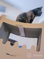 картинка 1 прикреплена к отзыву Large Cat House For Cats & Kitties - Petique Feline Penthouse Three Level Cardboard Kitty House от Leo Puente