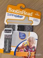 img 1 attached to BooginHead SippiGrip Gray Chevron GoGo Baby Toddler Sippy Cup Holder Strap review by John Fenton