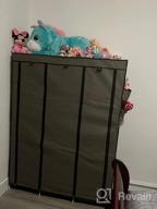 img 1 attached to Organize Your Closet In Style With UDEAR Portable Wardrobe - 6 Shelves, 2 Hanging Sections & 4 Side Pockets! review by James Cruz