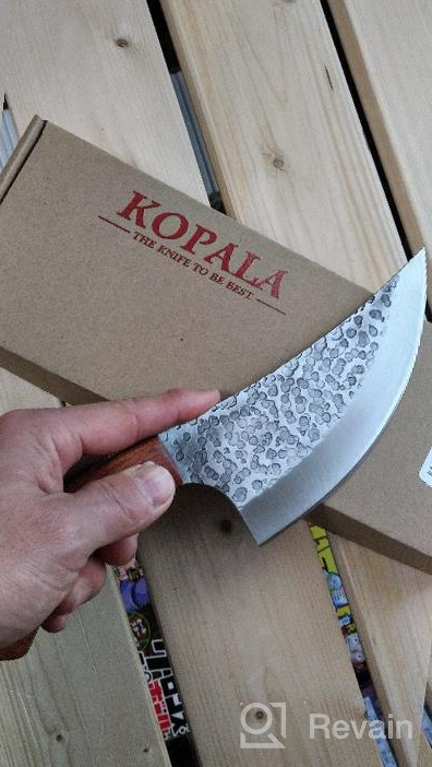 img 1 attached to KOPALA 5.9-Inch Carbon Steel Quality Boning Knife Multipurpose Cleaver Kitchen Knives For Cooking, Camping, Grill With Leather Sheath review by Chris Ledet
