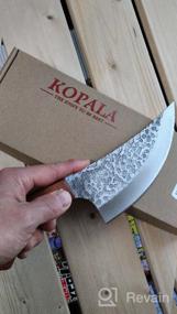 img 8 attached to KOPALA 5,9-дюймовый качественный обвалочный нож из углеродистой стали Многоцелевой тесак Кухонные ножи для приготовления пищи, кемпинга, гриля с кожаной оболочкой