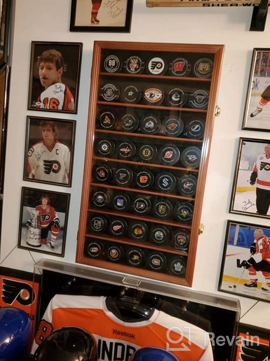 img 1 attached to 40 Hockey Puck Display Case Cabinet Holder Rack 98% UV review by Jair Baltrusch