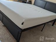img 1 attached to VECELO Rustic Vintage Queen Platform Bed Frame With Strong Metal Slats Support And Wood Headboard - No Box Spring Needed! review by James Prizgint