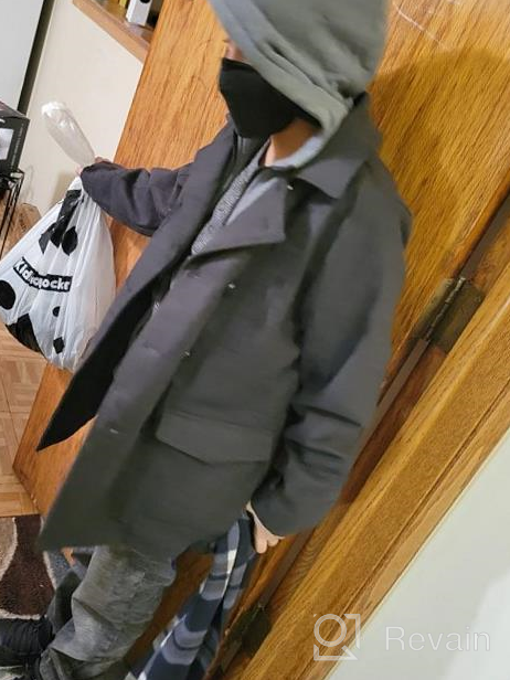 img 1 attached to Stylish Republic Peacoat with Faux Fur Pockets for Boys in Charcoal - Trendy Winter Clothing review by Adam Martin