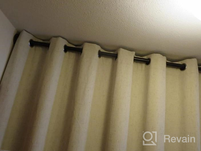 img 1 attached to Decorate In Style And Save Energy With PrinceDeco'S Primitive Textured Linen Blackout Curtains For Living Room And Bedroom review by Rail Basri