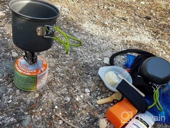 img 1 attached to G4Free 13-Piece Camping Cookware Mess Kit: Non Stick Pot, Knife & Spoon Set For Hiking And Backpacking Picnics review by Mark Toth