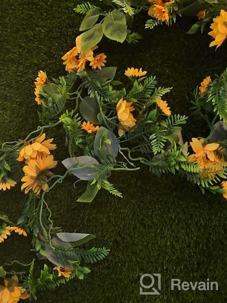 img 1 attached to UKELER Yellow Artificial Sunflowers 23 Inch In Height Handmade Fake Flowers With Stems Sunflowers Bouquet For Wedding Decoration, DIY Garden Decor, Party Decor, 9 Big Flowers Per Bunch review by Nate Skinner