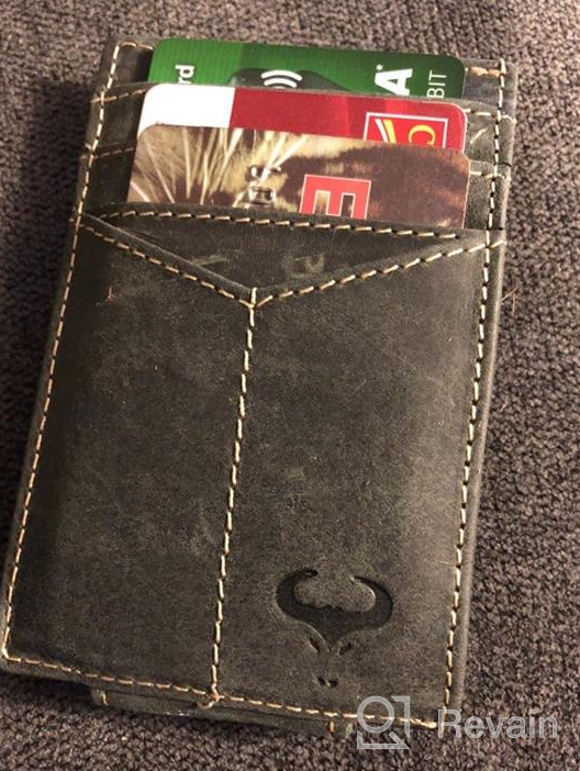 img 1 attached to 💳 Streamlined Leather Credit Card Sleeve for a Stylish and Space-saving Solution review by Brian Evans