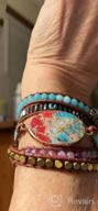 img 1 attached to Boho Blue Natural Stone Handmade 🌿 5 Wraps Bracelet for Women - YGLINE Bracelet review by Bogdan Swizzle