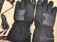 img 1 attached to Rechargeable Heated Gloves For Outdoor Activities - YOYI YOYI Men'S And Women'S Touch Screen Motorcycle Gloves With Windproof And Waterproof Features For Skiing, Riding, Driving - Black review by Zach Peterson