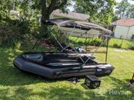 img 1 attached to 🚤 Seamander 3 Bow Bimini Top Boat Cover: Waterproof Sun Shade with Aluminum Frame & Rear Support Pole review by Seth Gibbons
