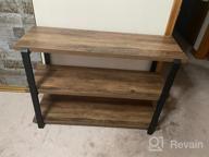img 1 attached to Rustic FOLUBAN Console Table With 3-Tier Open Shelf, Industrial Entryway Sofa Table For Living Room, Easy Assembly - Oak 55 Inch review by Robert Ogrodnik