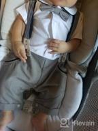 картинка 1 прикреплена к отзыву HMD Baby Boy Gentleman White Tuxedo Onesie Jumpsuit With Bowtie Overall Romper, Sizes 0-18 Months от Dave Sidhu