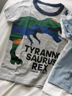 img 1 attached to 3-Pack Dinosaur Short Sleeve Crewneck T-Shirts by Nuziku Boys in Sizes 2-6 Years review by Justin Newport