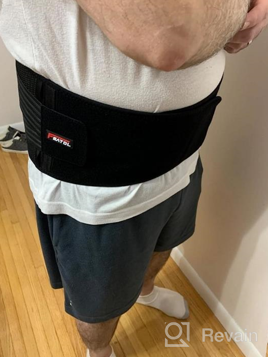 img 1 attached to FEATOL Lower Back Brace For Men And Women - Adjustable Back Support Belt For Heavy Lifting, Work, And Pain Relief From Sciatica And Scoliosis (Size L) review by David Stover