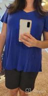 img 1 attached to Summer Style Refresh: Women'S V-Neck T-Shirt Tunic Tops By AWULIFFAN review by Alexandra Baker