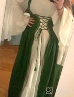img 1 attached to Mythic Renaissance Medieval Irish Costume Over Dress & Chemise Set (XXS/XS, Black) review by Jabari Campbell