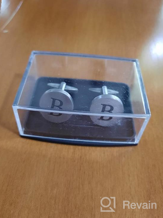 img 1 attached to Cufflinks Alphabet Business Anniversary Daily Life Men's Accessories: The Perfect Addition for the Discerning Gentleman review by Tyler Bonnell