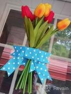 img 1 attached to Colorful 28-Piece Artificial Tulips Set For Stunning Floral Arrangements And Spring Décor review by Prince Aguirre