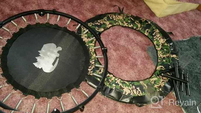 img 1 attached to 🌳 Gardenature Trampoline-36 inch Foldable Portable Indoor Camouflage Trampoline for Kids review by Darby Perkins