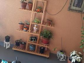 img 5 attached to Stylish And Versatile Wooden Flower Stand With Multiple Shelves - Perfect For Plant Displays